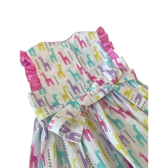 Petit Bebe Smocked Giraffe Dress 12m - Picture 5 of 6